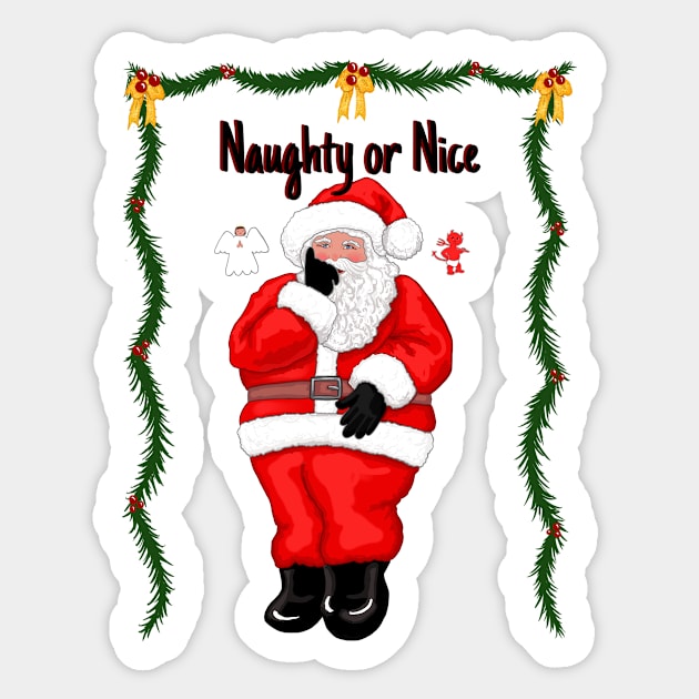 Naughty or Nice?! Sticker by MamaODea